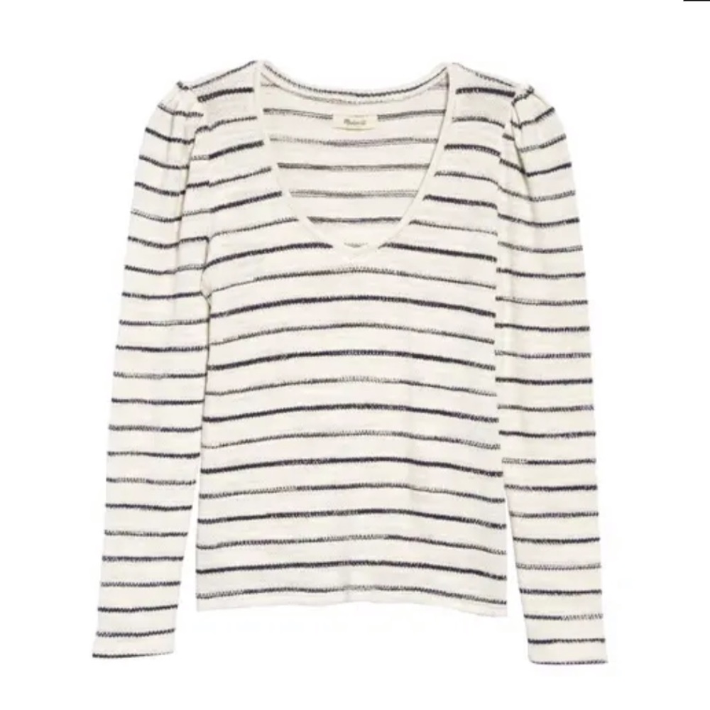 Madewell Ringtons Striped Knit Top NWT XS